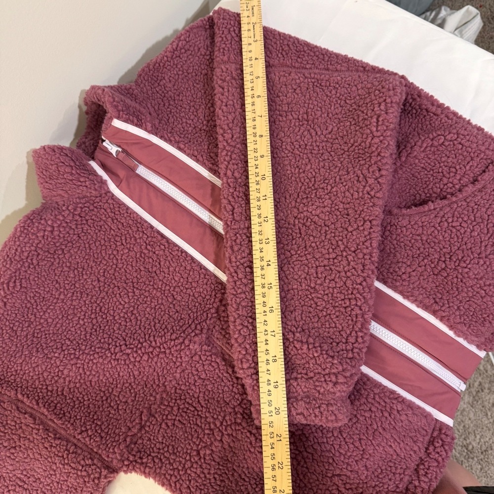 DSG Women Plum Purple Sherpa Fleece Full Zip Jacket XL 16 Recycled Polyester - Picture 11 of 13